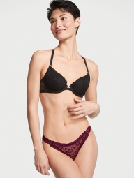 Женские кружевные трусики бразилиана Victoria's Secret 1159792086 (Бордовый, XL)