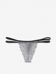 Черно-белые трусики стринги Victorias Secret art476549 танга (размер S)