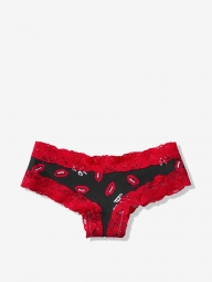 Красные с принтом кружевные трусики Victorias Secret art643019 (размер XS)