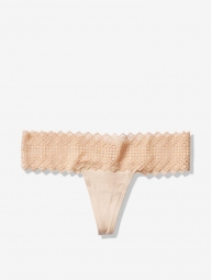 Хлопковые трусики Victorias Secret бежевого цвета art421081 (размер XS)