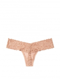 Бежевые кружевные трусики Victorias Secret art966293 (размер XL)