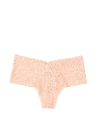 Высокие кружевные трусики Victoria’s Secret art163825 (Персиковый, размер XS)