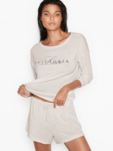 Домашній костюм Victoria`s Secret art458251 (Біло-сірий, розмір XL) L