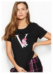 Футболка Victoria's Secret art595365 (Черный, размер XS)