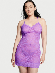 Платье-комбинация Victoria's Secret кружевное 1159773649 (Фиолетовый, XS)