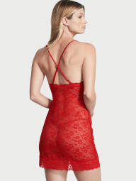 Платье-комбинация Victoria's Secret кружевное 1159776451 (Красный, S)