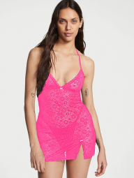 Платье-комбинация Victoria's Secret кружевное 1159788819 (Розовый, L)