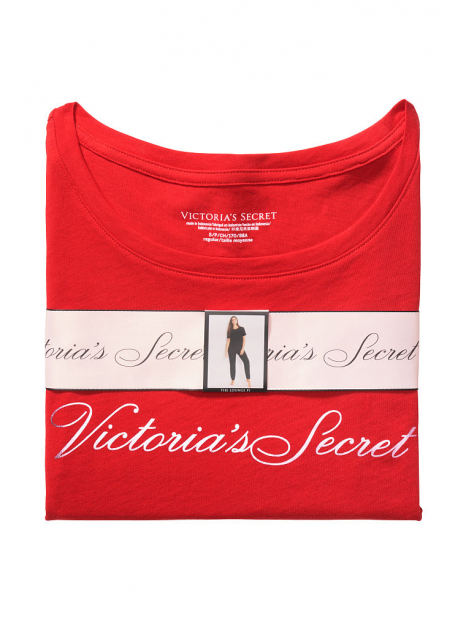 Женская пижама Victoria's Secret футболка и штаны art132730 (Красный/Белый, размер XL)