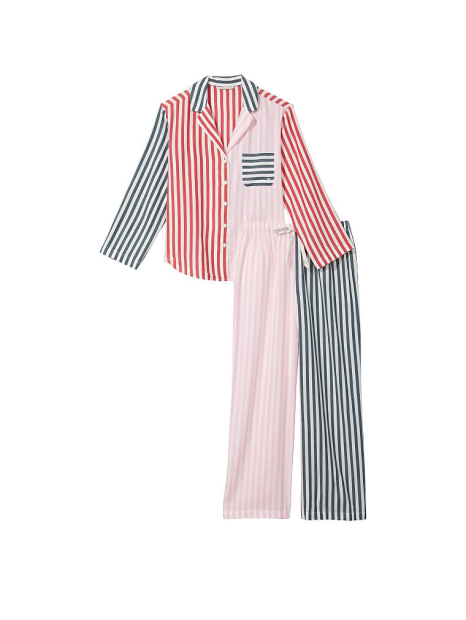 Домашняя женская пижама Victoria's Secret рубашка и штаны в полоску 1159781343 (Разные цвета, M)