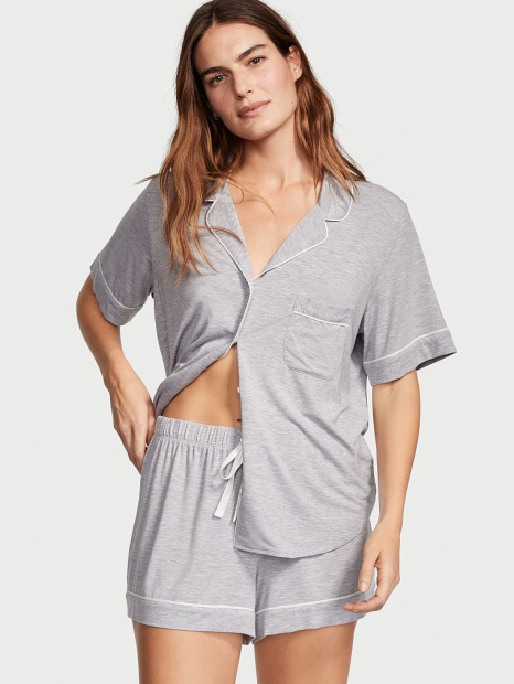 Домашний комплект пижама Victoria’s Secret рубашка и шорты 1159801121 (Серый, XXL)