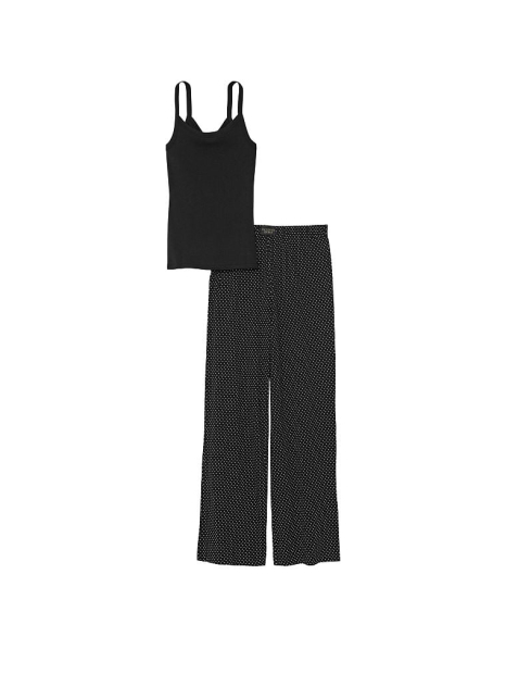 Домашний комплект пижамы Victoria’s Secret майка и штаны 1159786819 (Черный, XXL)