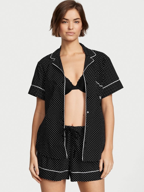 Домашний комплект пижама Victoria’s Secret рубашка и шорты 1159787344 (Черный, XXL)