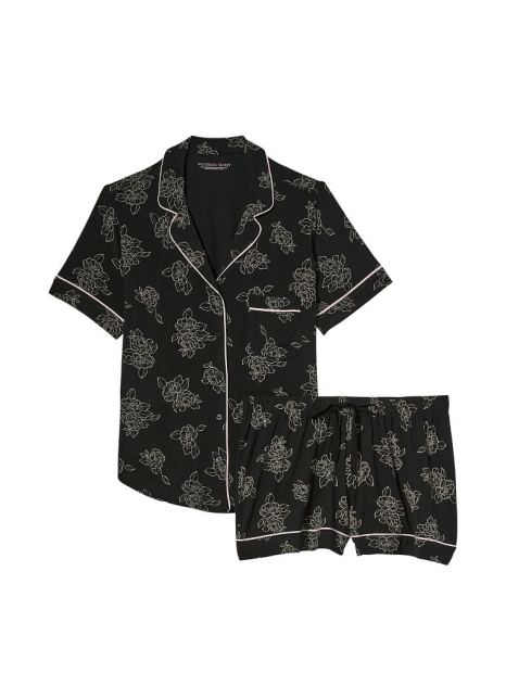 Домашний комплект пижама Victoria’s Secret рубашка и шорты 1159787453 (Черный, M)