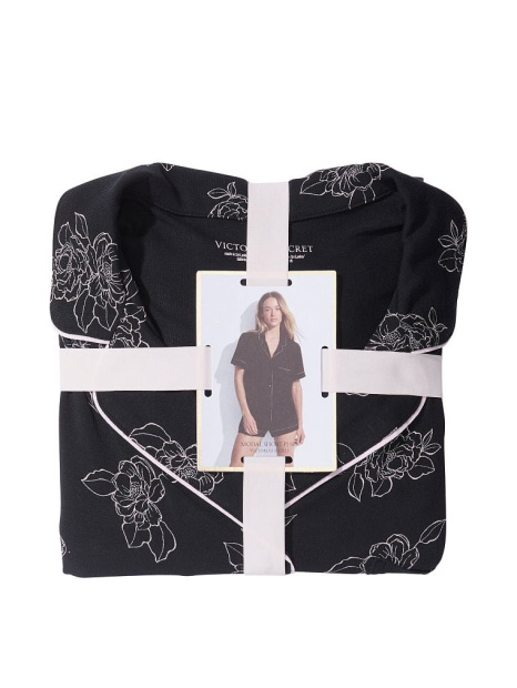 Домашний комплект пижама Victoria’s Secret рубашка и шорты 1159787454 (Черный, L)