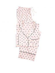 Сатиновая пижама Victoria's Secret  домашний костюм art137141 (Розовый, размер L)