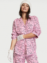 Фланелевая пижама Victoria's Secret с брюками 1159759796 (Розовый, M)