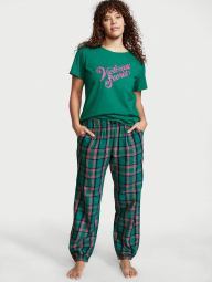 Домашний комплект пижама Victoria’s Secret футболка и штаны 1159760884 (Зеленый, M)