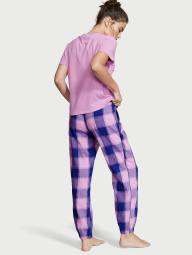 Домашний комплект пижама Victoria’s Secret футболка и штаны 1159761070 (Сиреневый/Синий, XL)
