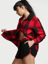 Домашний комплект пижама Victoria’s Secret рубашка и шорты 1159773996 (Черный/красный, L)