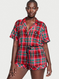 Домашний комплект Victoria’s Secret пижама рубашка и шорты 1159772613 (Красный, XS)