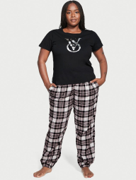 Домашний комплект пижама Victoria’s Secret футболка и штаны 1159773785 (Черный, L)