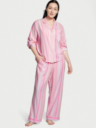 Фланелевая женская пижама Victoria's Secret рубашка и штаны 1159778168 (Розовый, XL)