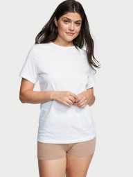 Домашний комплект пижамы Victoria’s Secret футболка и шорты 1159781626 (Белый/Коричневый, S)