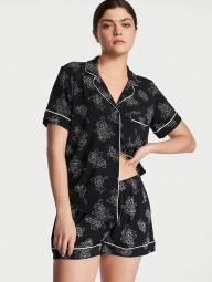 Домашний комплект пижама Victoria’s Secret рубашка и шорты 1159787453 (Черный, M)