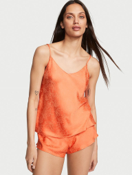 Домашний комплект пижама Victoria’s Secret майка и шорты 1159789232 (Оранжевый, XL)