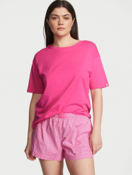 Домашний комплект пижамы Victoria’s Secret футболка и шорты 1159790773 (Розовый, M)