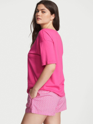 Домашний комплект пижамы Victoria’s Secret футболка и шорты 1159790091 (Розовый, XL)