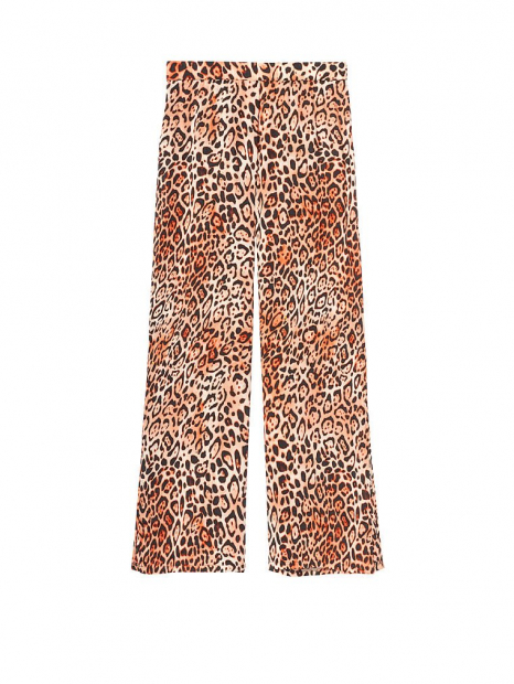 Широкие легкие юбка-брюки штаны пляжные Victoria's Secret 1159765850 (Леопардовый, XS)