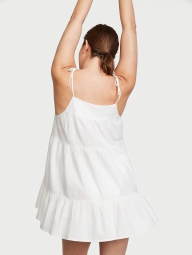 Женское льняное мини-платье Victoria's Secret накидка 1159791089 (Белый, XS)