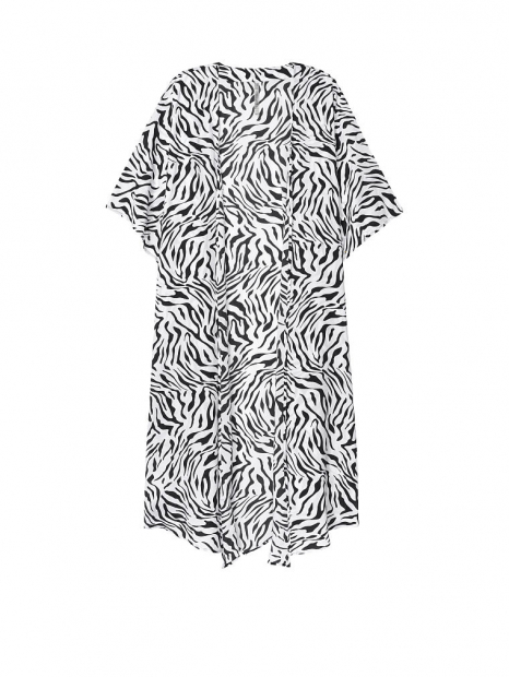 Женская летняя туника Victoria's Secret накидка art446884 (Белый/Черный, размер M/L)