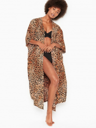 Женская летняя туника Victoria's Secret накидка art734769 (Леопардовый, размер M/L)
