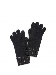 Тёплые вязаные перчатки Victoria's Secret art219827 (Черный, One size)