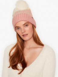 Яркая зимняя теплая шапка Victoria's Secret с помпоном art954696 (Розовый, One size)