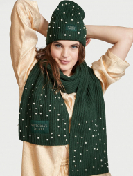 Зимний набор шапка и шарф Victoria's Secret 1159759779 (Зеленый, One size)