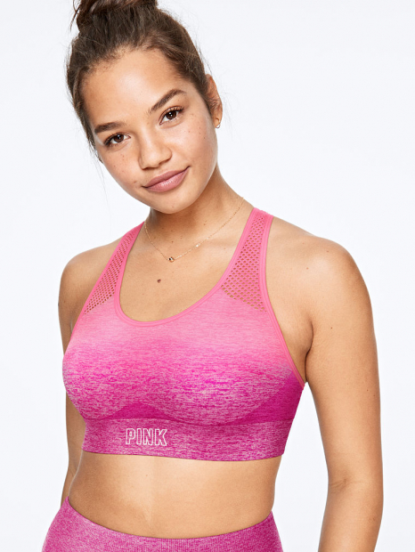 Спортивный топ бра Victoria's Secret Sport art129553 (Розовый, размер L)