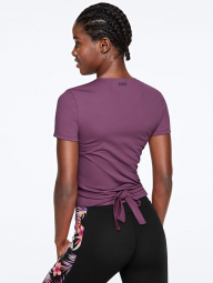 Топ на запах Victoria's Secret PINK футболка с коротким рукавом art432744 (Фиолетовый, размер L)