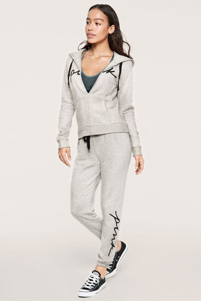 Джоггеры Victoria's Secret PINK штаны для спорта и отдыха art707452 (Серый, размер S)