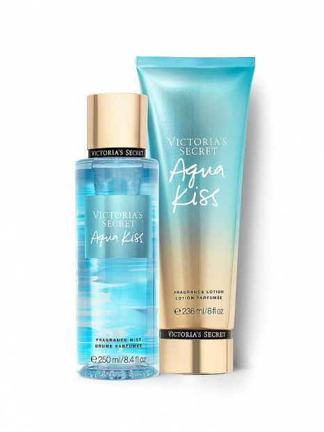 Парфюмированный набор для тела Aqua Kiss от Victoria’s Secret 1159760729 (Бирюзовый, 236 ml/250 ml)