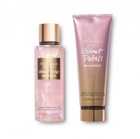 Парфюмированный набор для тела Velvet Petals Shimmer от Victoria’s Secret 1159760866 (Розовый, 236 ml/250 ml)