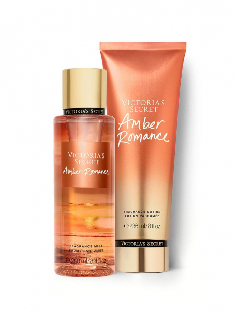 Парфюмированный набор для тела  Amber Romance от Victoria’s Secret 1159761020 (Оранжевый, 250 ml/236 ml)