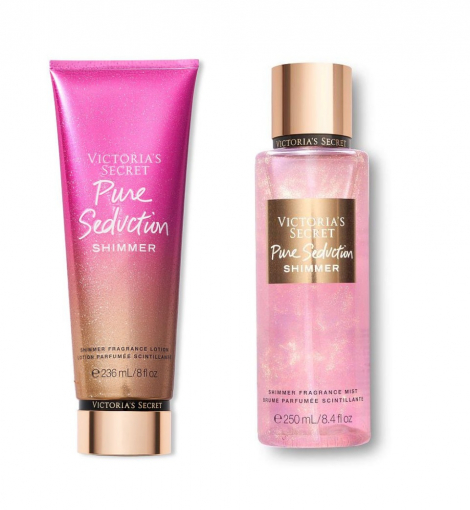 Парфюмированный набор для тела Pure Seduction Shimmer от Victoria’s Secret 1159761883 (Розовый, 250 ml/236 ml)