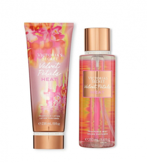 Набор Victoria’s Secret Velvet Petals Heat лосьон и спрей 1159762447 (Розовый, 250 ml/236 ml)