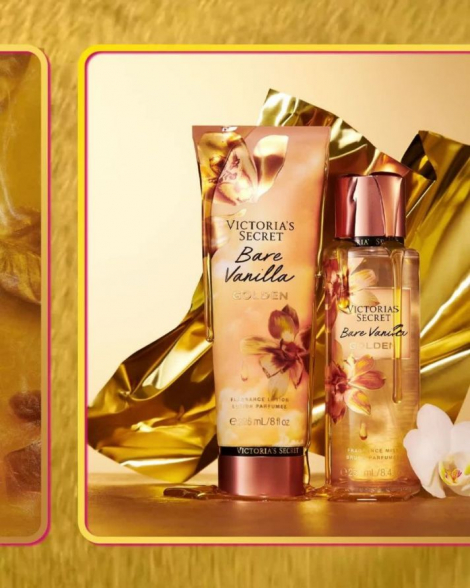 Набор Victoria’s Secret Bare Vanilla Golden лосьон и спрей 1159766019 (Желтый, 236 ml/250 ml)