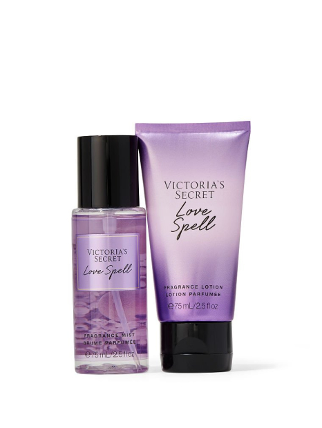 Подарочный набор Love Spell от Victoria’s Secret спрей и лосьон в мини-формате 1159769394 (Фиолетовый, 75ml/75ml)