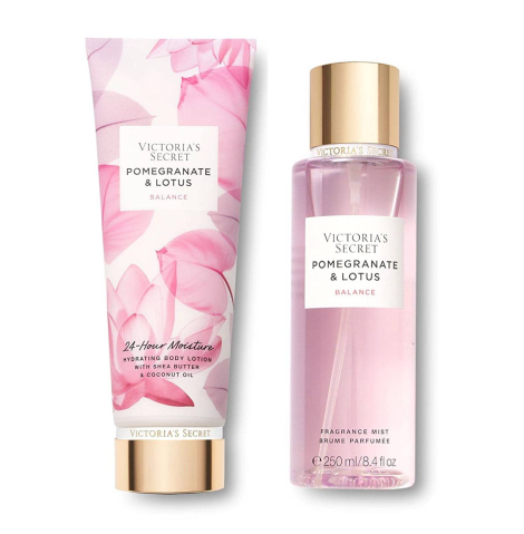 Набор Pomegranate & Lotus Victoria’s Secret лосьон и спрей 1159773265 (Розовый, 236 ml/250 ml)