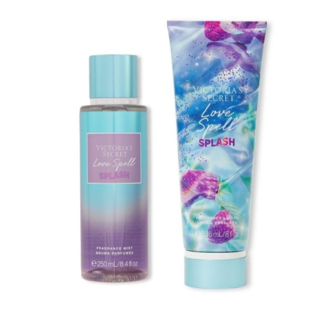 Набор для тела Love Spell Splash Victoria’s Secret мист и лосьон 1159779511 (Синий/Фиолетовый, 236 ml/250 ml)